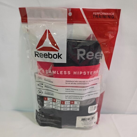 Reebok Performance Training Seamless 4-Pack Hipster Panties – Size Large NEW! - Picture 7 of 7